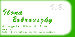 ilona bobrovszky business card